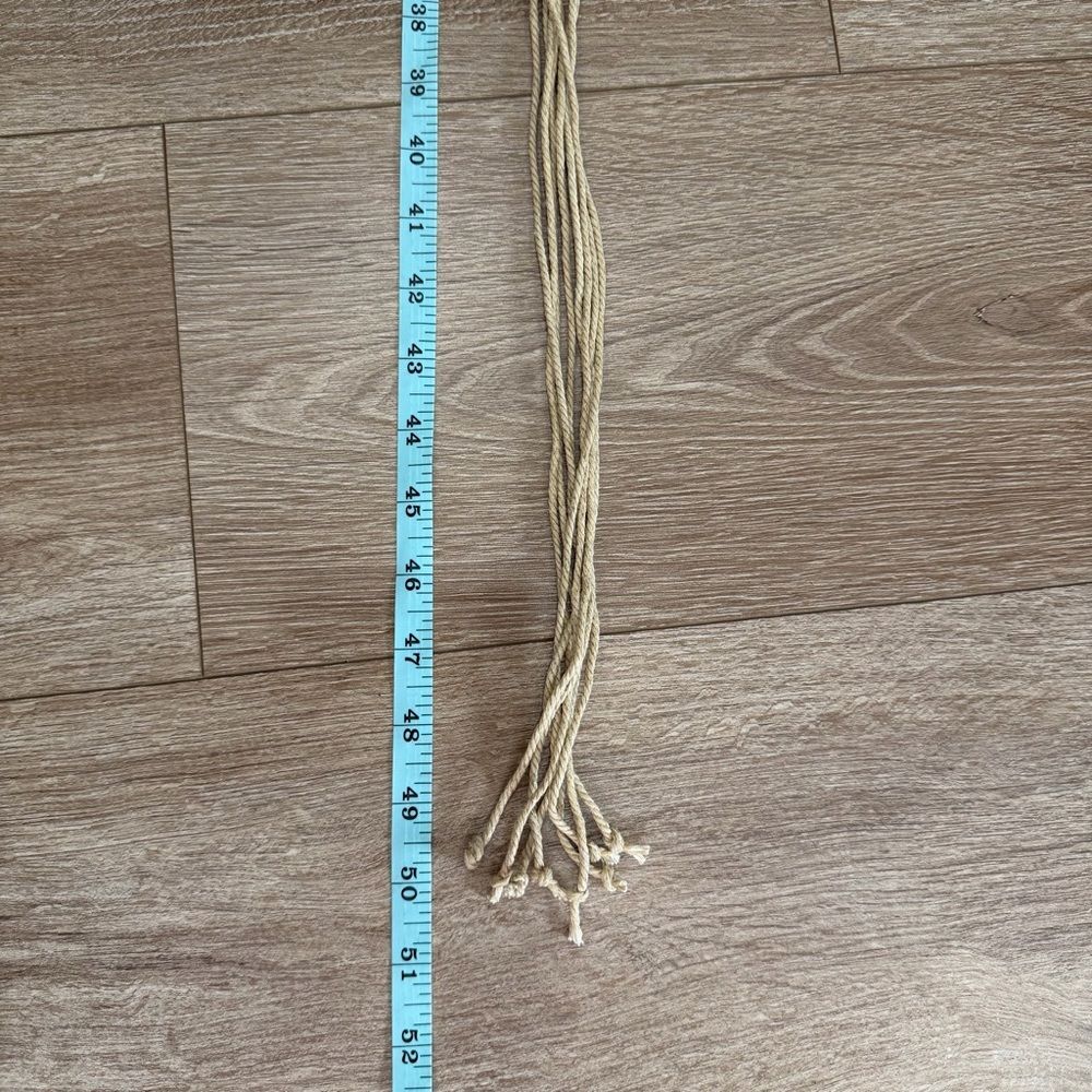 S O L D : Macrame Woven Rattan Straw Rope Braid Waist Belt O-Ring Wooden Buckle - Picture 15 of 15